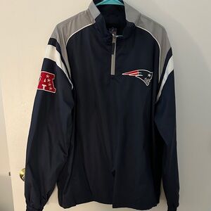 NFL New England Patriots Embroidered 3/4 Zip Windbreaker